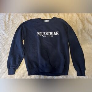 TKEQ Navy Equestrian Crewneck